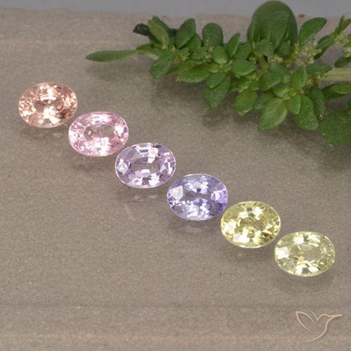 Многоцветный Сапфир Камень - 0.2ct Фасетный Овал (ID: 492231)