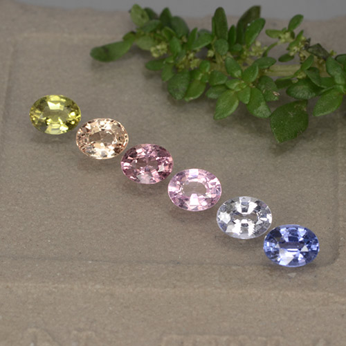 Multicolor Sapphire Gem - 0.2ct Oval Facet (ID: 492238)