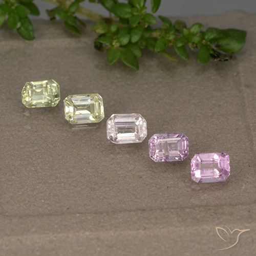 Multicolor Sapphire Gem - 0.3ct Octagon Step Cut (ID: 492313)