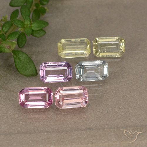 Multicolor Zafiro Gema - 0.3ct Corte octagonal (ID: 492318)