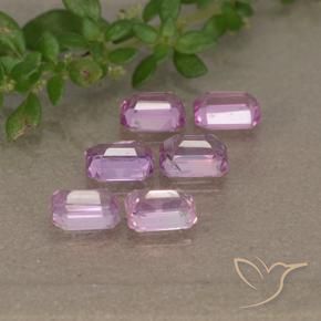Sapphire Gemstones in 4.1 x 3.1 mm Size for Sale, Sapphire Stones in Bright Pinkish Purple Color