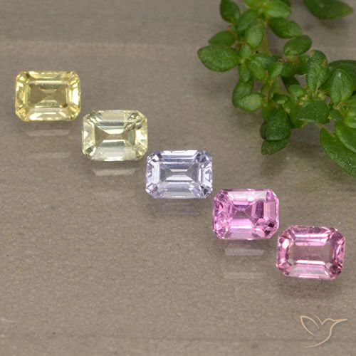 Multicolor Zafiro Gema - 0.3ct Corte octagonal (ID: 492384)