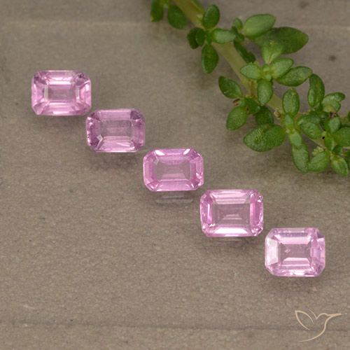 Light Purple-Pink Сапфир Камень - 0.3ct Восьмиугольная ступенчатая огранка (ID: 492389)