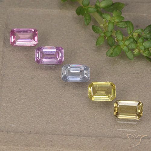 Multicolor Zafiro Gema - 0.3ct Corte octagonal (ID: 492394)