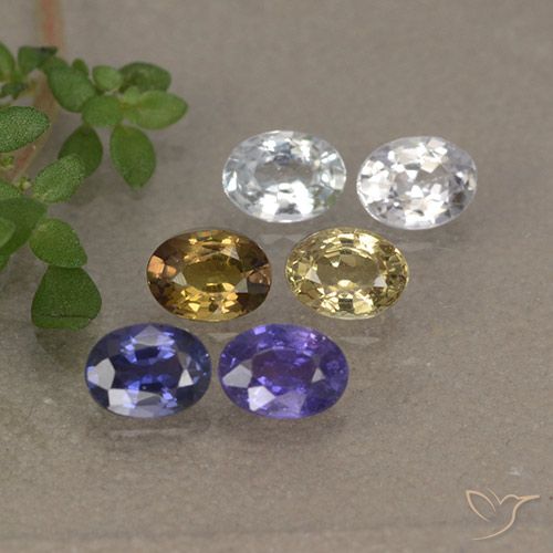 Многоцветный Сапфир Камень - 0.2ct Фасетный Овал (ID: 492492)