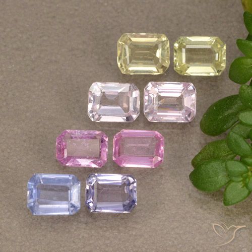 Multicolor Zafiro Gema - 0.3ct Corte octagonal (ID: 492503)