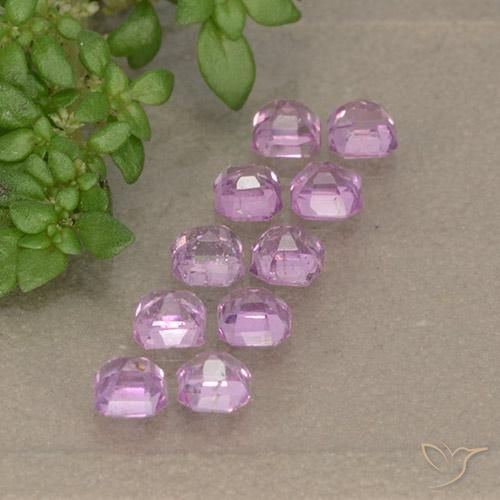 Sapphire Gemstones in 2.8 x 2.7 mm Size for Sale, Sapphire Stones in Light Royal Purple Pink Color