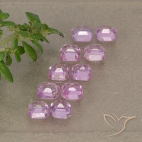 Sapphire Gemstones in 2.8 x 2.8 mm Size for Sale, Sapphire Stones in Light Pink Color