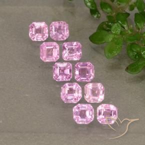1.49 ctw Pink Sapphire Stones, Natural Sapphire in Octagon Step Cut Shape for Sale
