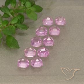 Sapphire Gemstones in 2.7 x 2.6 mm Size for Sale, Sapphire Stones in Very Light Royal Purple Pink Color