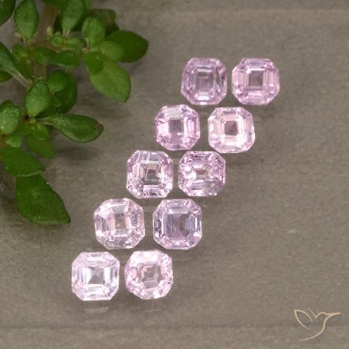 Rosado muy claro Zafiro Gema - 0.1ct Corte octagonal (ID: 492556)