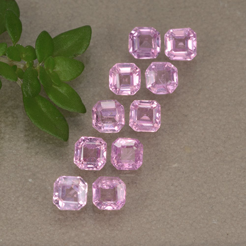 Very Light Pink Сапфир Камень - 0.1ct Восьмиугольная ступенчатая огранка (ID: 492558)