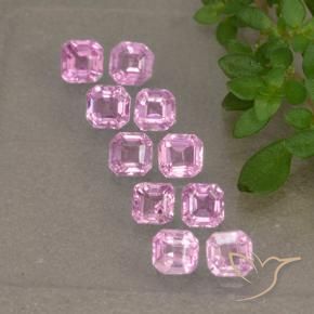 1.42 ctw Pink Sapphire Stones, Natural Sapphire in Octagon Step Cut Shape for Sale