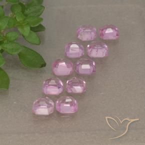 Sapphire Gemstones in 2.7 x 2.7 mm Size for Sale, Sapphire Stones in Very Light Royal Purple Pink Color
