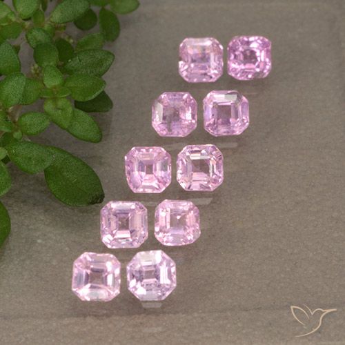 Very Light Royal Purple Pink Saphir Edelstein - 0.1ct Octagon Stufenschliff (ID: 492560)