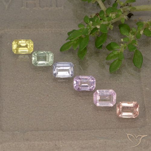 Multicolor Zafiro Gema - 0.3ct Corte octagonal (ID: 492568)