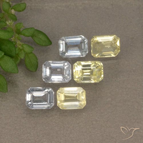 Mehrfarbig Saphir Edelstein - 0.3ct Octagon Stufenschliff (ID: 492570)