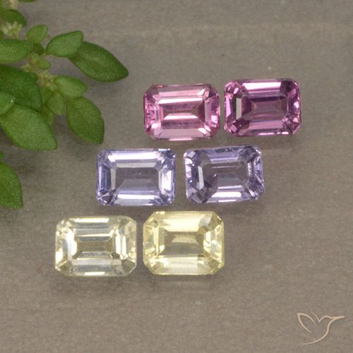 Многоцветный Сапфир Камень - 0.3ct Восьмиугольная ступенчатая огранка (ID: 492571)