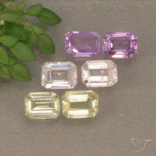 Multicolor Zafiro Gema - 0.3ct Corte octagonal (ID: 492572)
