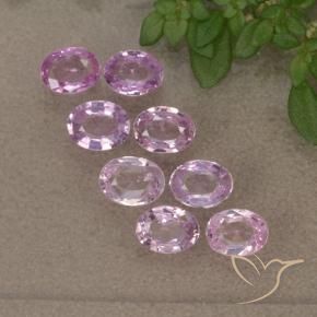 1.43 ctw Pink Sapphire Stones, Natural Sapphire in Oval Facet Shape for Sale