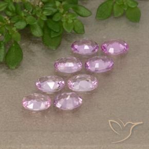 Sapphire Gemstones in 4 x 3 mm (calibrated) Size for Sale, Sapphire Stones in Light Pink Color