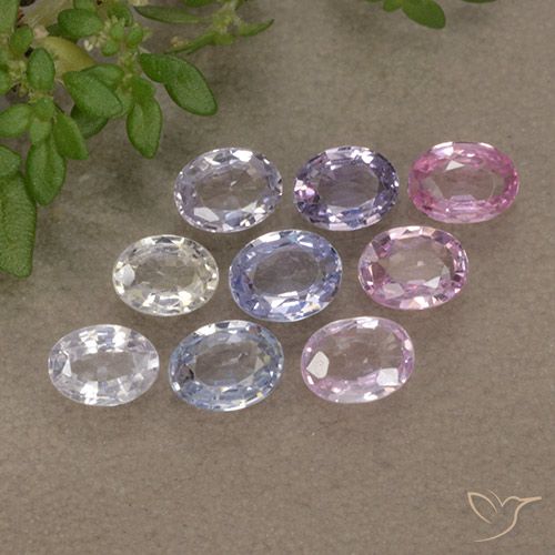 Multicolor Sapphire Gem - 0.2ct Oval Facet (ID: 492585)