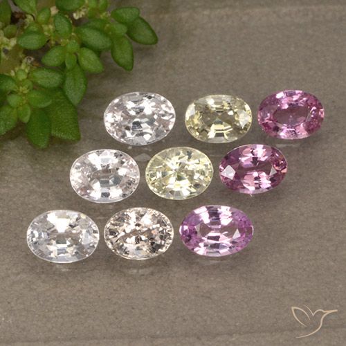 Multicolor Sapphire Gem - 0.2ct Oval Facet (ID: 492586)