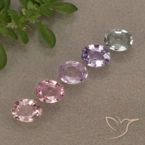 0.93 ctw Multicolor Sapphire Stones, Natural Sapphire in Oval Facet Shape for Sale