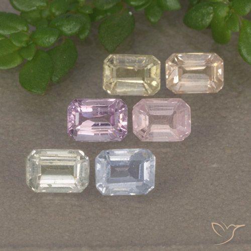 Multicolor Zafiro Gema - 0.3ct Corte octagonal (ID: 492647)