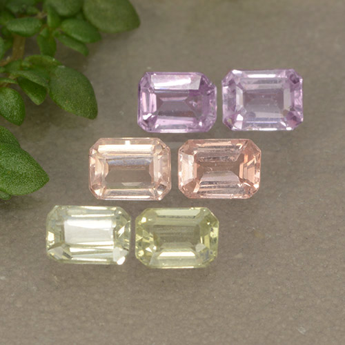 Multicolore Zaffiro Gem - 0.3ct Taglio ottagonale (ID: 492657)