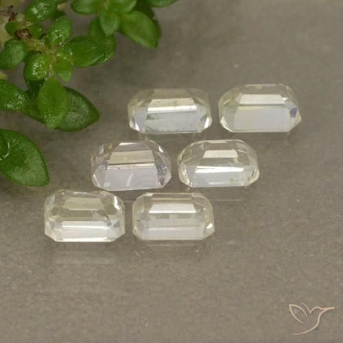Sapphire Gemstones in 4.2 x 2.9 mm Size for Sale, Sapphire Stones in Light Yellow Color