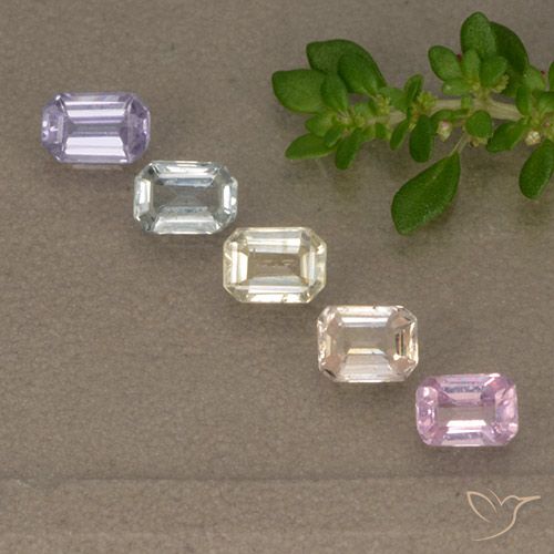 Многоцветный Сапфир Камень - 0.3ct Восьмиугольная ступенчатая огранка (ID: 492659)