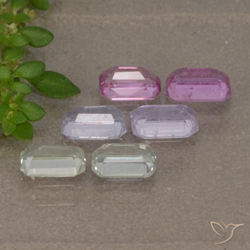 Sapphire Gemstones in 4.8 x 2.9 mm Size for Sale, Sapphire Stones in Multicolor Color