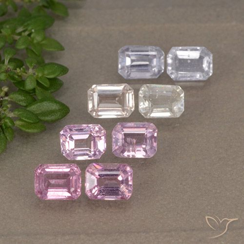 Mehrfarbig Saphir Edelstein - 0.3ct Octagon Stufenschliff (ID: 492672)