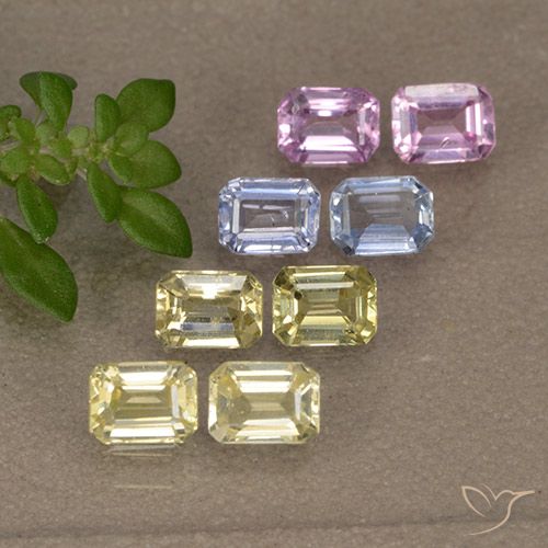 Multicolor Zafiro Gema - 0.3ct Corte octagonal (ID: 492678)