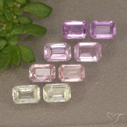 Многоцветный Сапфир Камень - 0.2ct Восьмиугольная ступенчатая огранка (ID: 492888)