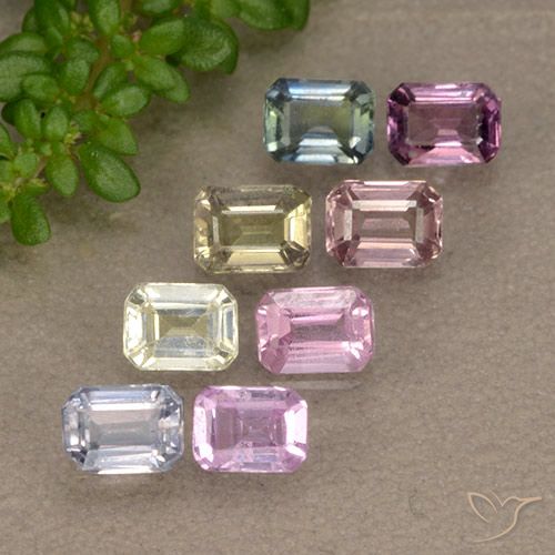 Многоцветный Сапфир Камень - 0.3ct Восьмиугольная ступенчатая огранка (ID: 492893)