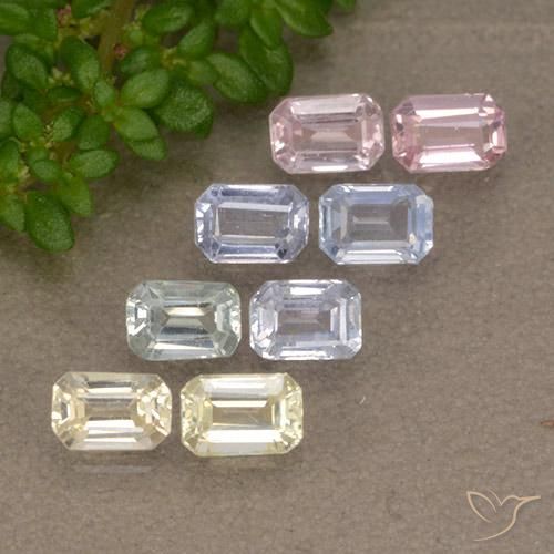 Multicolor Zafiro Gema - 0.2ct Corte octagonal (ID: 492896)