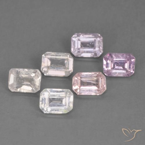 1.59 ctw Multicolor Sapphire Gemstones, Sapphire Gems in Octagon Step Cut Shape for Sale.