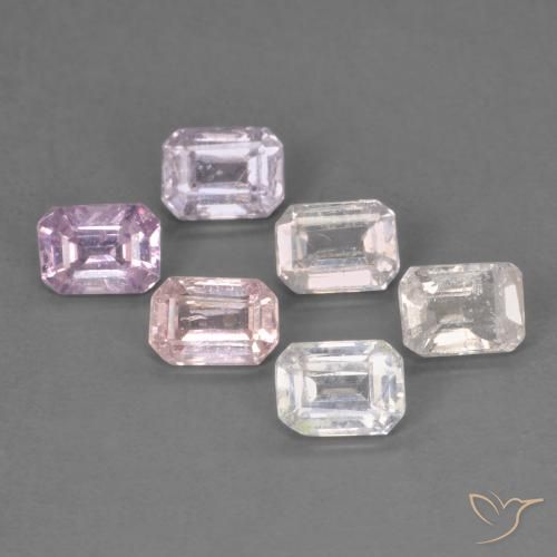 1.59 ctw Multicolor Sapphire Stones, Natural Sapphire in Octagon Step Cut Shape for Sale
