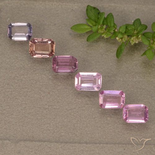 マルチカラー サファイア 宝石 - 0.2ct 八角形ステップカット (ID: 492981)