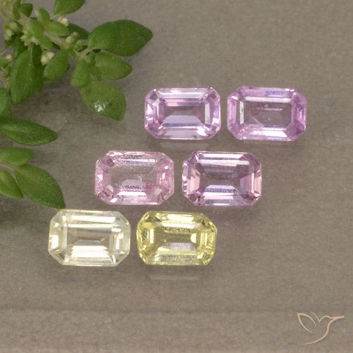 Multicolor Sapphire Gem - 0.2ct Octagon Step Cut (ID: 492993)