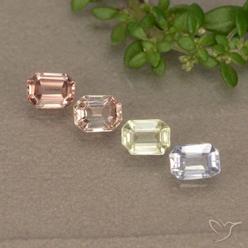 Mehrfarbig Saphir Edelstein - 0.2ct Octagon Stufenschliff (ID: 493005)