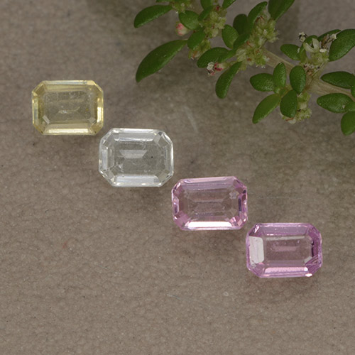 Mehrfarbig Saphir Edelstein - 0.2ct Octagon Stufenschliff (ID: 493051)
