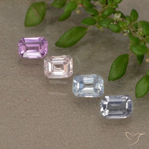 Mehrfarbig Saphir Edelstein - 0.2ct Octagon Stufenschliff (ID: 493055)