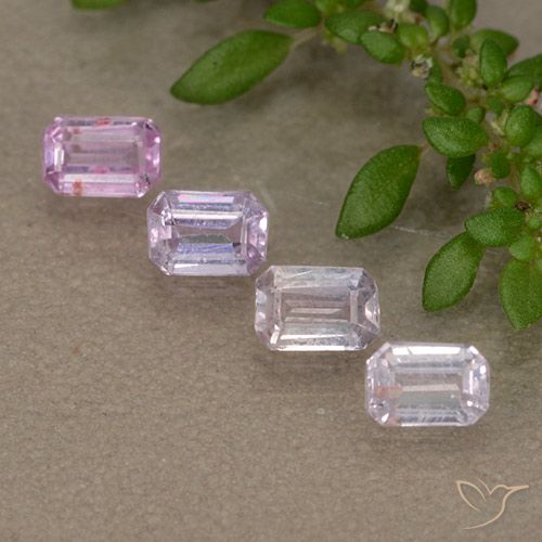 Rosado cereza claro Zafiro Gema - 0.3ct Corte octagonal (ID: 493056)