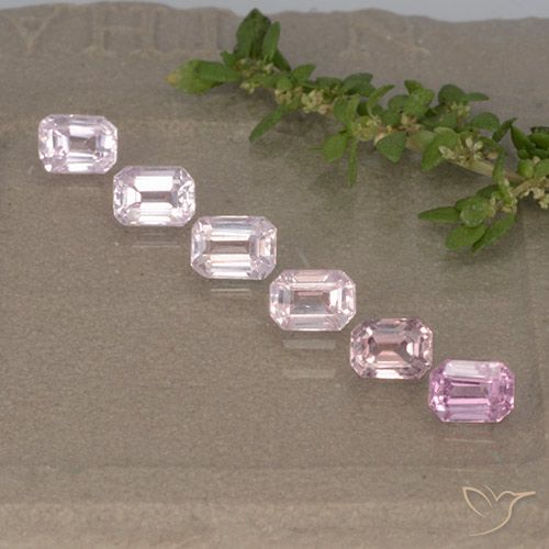 Very Light Royal Purple Pink Сапфир Камень - 0.3ct Восьмиугольная ступенчатая огранка (ID: 493073)