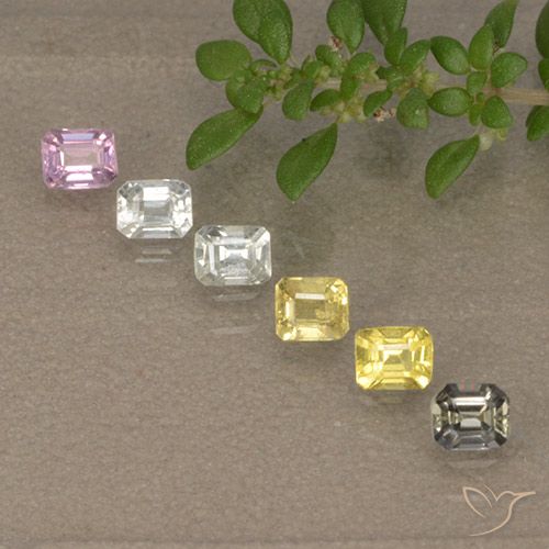 Многоцветный Сапфир Камень - 0.2ct Восьмиугольная ступенчатая огранка (ID: 493075)