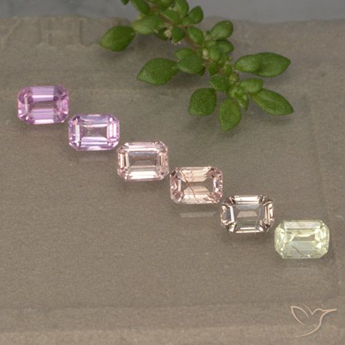 Mehrfarbig Saphir Edelstein - 0.3ct Octagon Stufenschliff (ID: 493079)