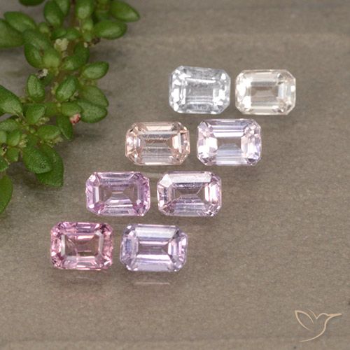 Mehrfarbig Saphir Edelstein - 0.2ct Octagon Stufenschliff (ID: 493136)